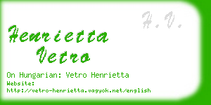 henrietta vetro business card